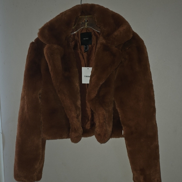 Forever 21 Rich Brown Teddy Jacket - Picture 7 of 7